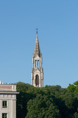 Fototapeta na wymiar Clocher de l'église Ste Perpétue et Ste Félicité de Nîmes - Gard -- France