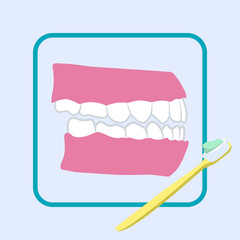 Dental care, clear teeth icon vector illustration design