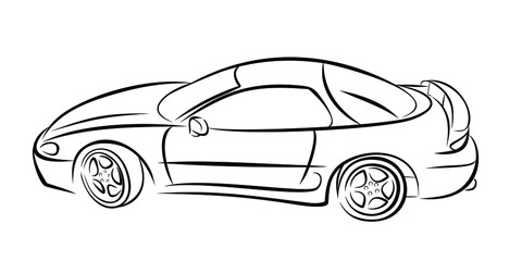  The Sketch of sports car. 
