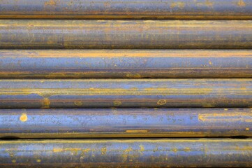 Colored rust on the surface of pipes