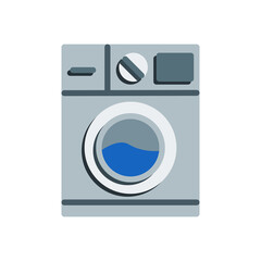 washing machine icon in flat style isolated on white background. EPS 10