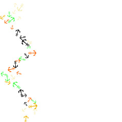 Pretty summer background with anchors. Anchor In Cartoon Free Style. Pattern Art Illustration Vector