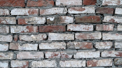 
Brick wall of a building. Defocused blurred background for web design.