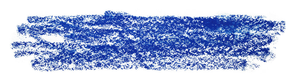 Rectangle filled with blue crayons with a pastel texture dry. Line strokes on a white background