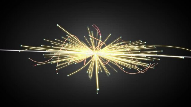 Particle Collision in (LHC) Large Hadron Collider