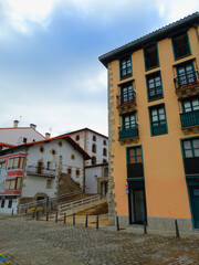 Buildings in Lekeitio Fisehrmen Village Spain
