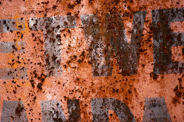Abstract detailed macro background photo of rust.