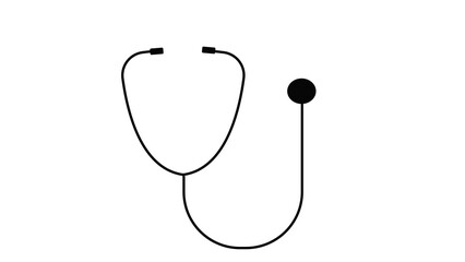 Stethoscope medical icon design isolated on white background