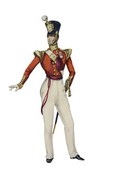 Fototapeta premium Historic Indian Army uniform and soldier. Digital illustration.