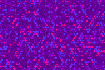 Science and technology concept. Abstract tech backdrop consisting of hexagonal elements and dots. Digital futuristic illustration template for design.