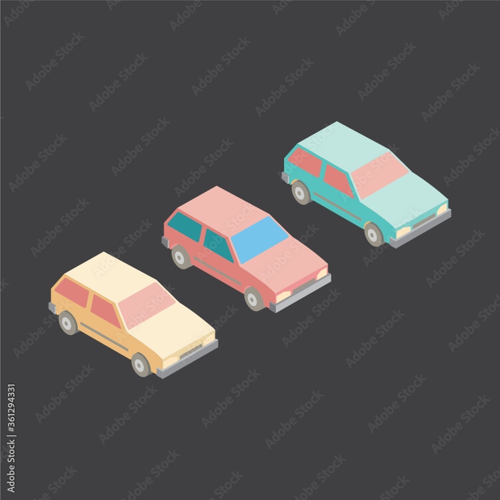 Sticker Isometric cars