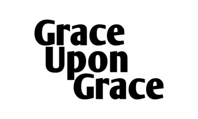 Grace upon grace, Christian Quote design, Typography for print or use as poster, card, flyer or T Shirt 