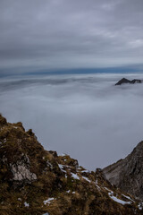 Nebel in den Allgäuer Alpen - Nebelhorn