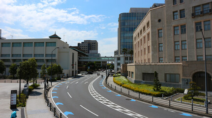 横浜の青空と風景