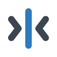 Horizontal reflect icon - vector illustration . flip, reflect, mirror, tool, edit, icons .