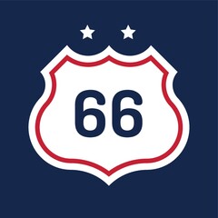 Route 66 road sign