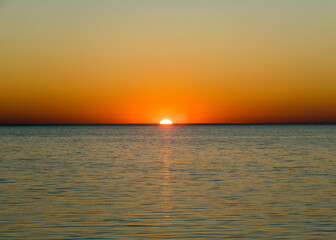 summer sunset landscape on the Baltic Sea, Estonia