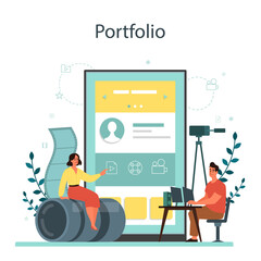 Motion or video designer online service or platform. Animation