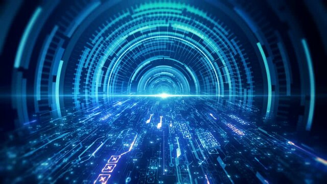 blue data abstract technology background