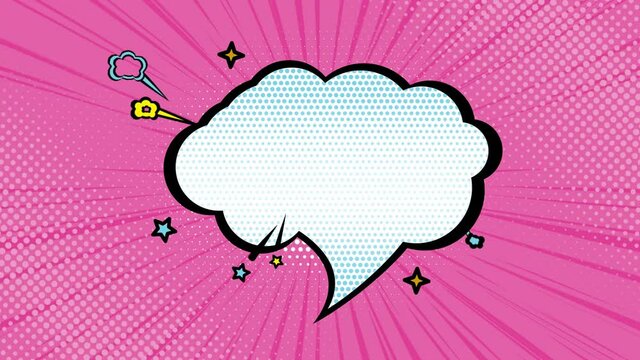 Animated looped pop art background.