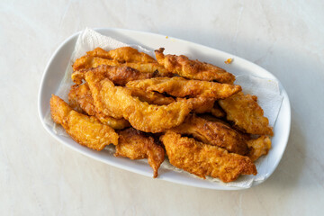 Fried Chicken Breast Slices with Soda