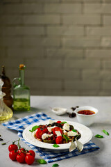 Mediterranean Bean Salad .selective focus