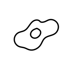 Vector eggs with a black line. Simple food and cooking illustration in doodle style on a white isolated background hand drawn. Design for social networks, web, advertising, banners, menus, recipes.