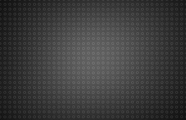 Plakat Simple Geometric Pattern in Gray Circles on a Black Satin Surface. Abstract Background. 3D Render.