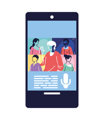 people on video call by electronic devices