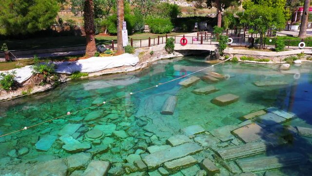 Cleopatra's Antique Pool - Pamukkale Turkey.