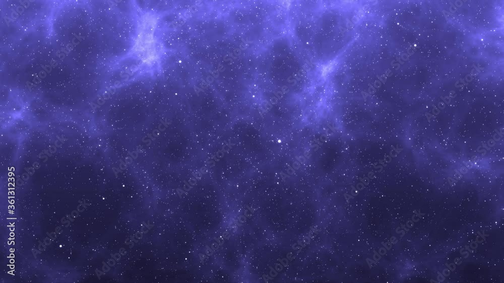 Wall mural looped space motion background animation with stars and nebulas