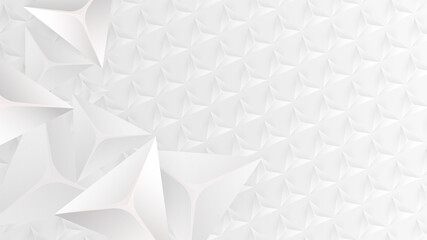 White Triangle Shapes Background with copy space.