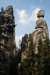 Rock city, Aderspach Rocks in the Czech Republic.