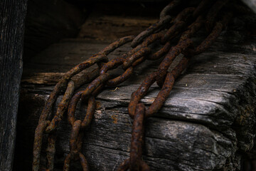 old rusty chain