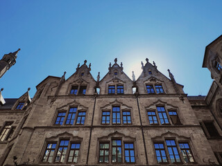 Fototapeta premium New Town Hall at Marienplatz Mary Square in Munich, Bavaria, Germany
