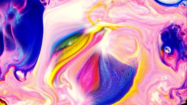 Abstract Colorful Paint Explode Spread