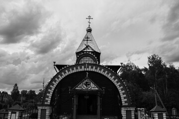 Fototapeta na wymiar photo of the Russian wooden Orthodox Church