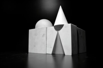 Geometric Basic Shapes Still Life