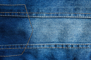 Abstract fabric texture of blue jeans. Denim combined background. Blue denim.