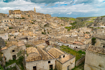 Naklejka premium Włochy Puglia Matera Miasto światowego dziedzictwa Unesco