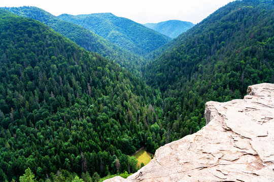 Famous Tomasovsky Vyhlad viewpoint in Slovak Paradise, Slovakia