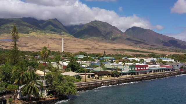 Lahaina Town, Maui, Hawaii is a historic island whaling town Normally bombarded with thousands of tourists each day, the COVID-19 brought a return of the sleepy atmosphere of yesteryear.