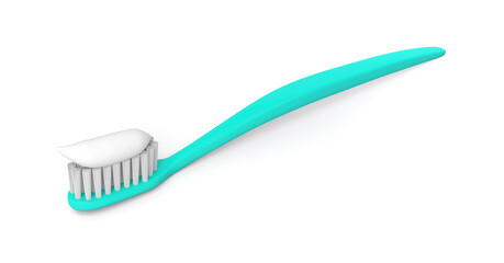 toothbrush toothpaste care hygiene brush dental clean 3D