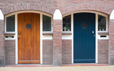 two typical Dutch front doors