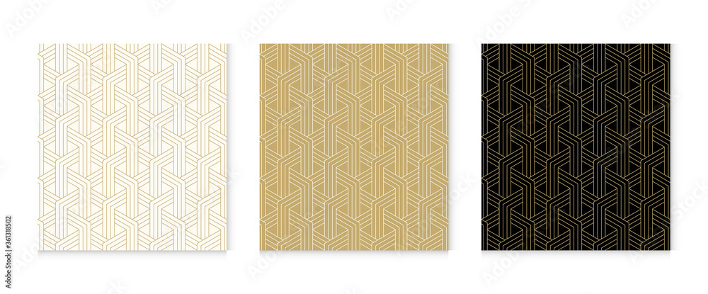 Poster background pattern seamless geometric line abstract gold luxury color vector. christmas background.