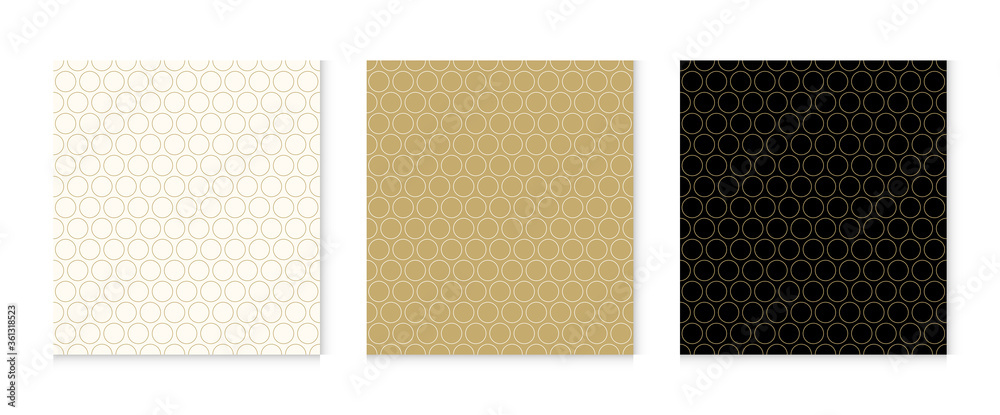 Poster background pattern seamless geometric circle line abstract gold luxury color vector. christmas backg