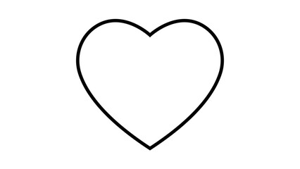 Heart icon  illustration. Linear symbol with thin outline