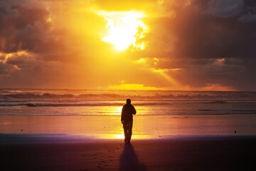 Fototapeta premium Man on the beach