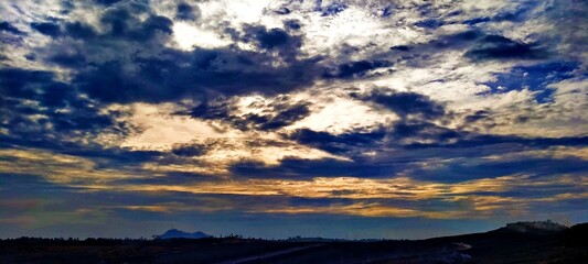 sunset in the mountains