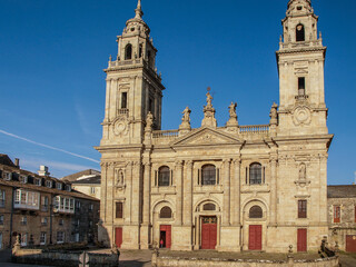 Fototapeta na wymiar Saint Mary's Cathedral in Lugo Spain